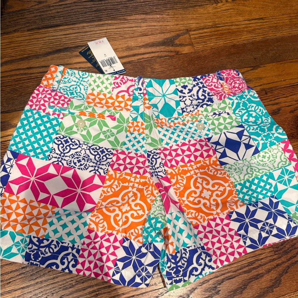 Ralph Lauren Multicolor Patchwork Shorts NWT - image 3